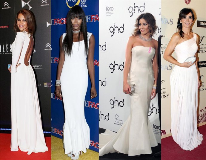 Montaje Paula Echevarria, Naomi Campbell, Virginia Troconis y Paloma Cuevas