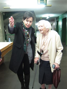 Carmen Moriyón en la residencia mixta de Pumarín