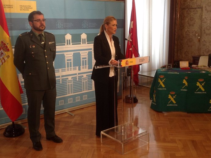 Cristina Cifuentes, durante una rueda de prensa