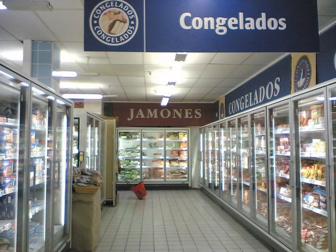 Productos Congelados En Un Supermercado