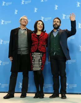 Actors Hernandez, Garcia and director Lelio pose during a photocall to promote t