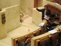 Diego y Guimerans se enzarzan en un discusión dentro y fuera del Hemiciclo por el sueldo de Cabetas