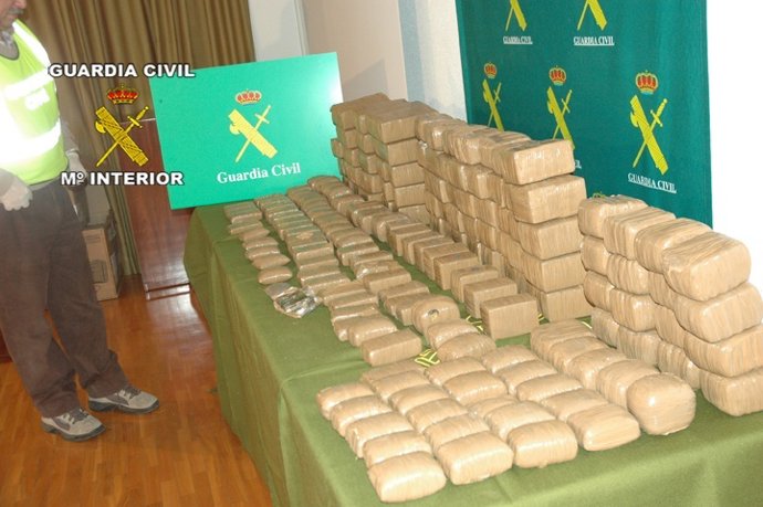 El mayor alijo de hachís incautado en la provincia de Teruel