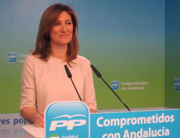 La vicesecretaria del PP Alicia Martínez hoy en rueda de prensa
