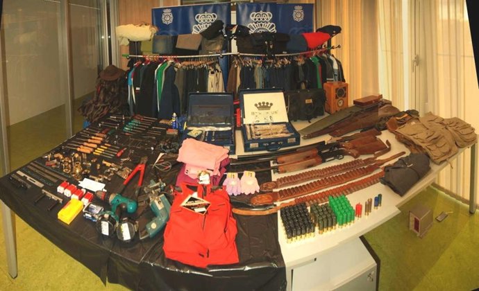 Imagen de los objetos recuperados