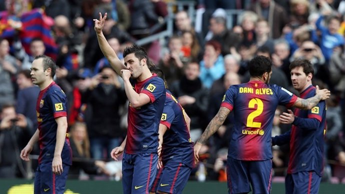 El jugador del FC Barcelona David Villa