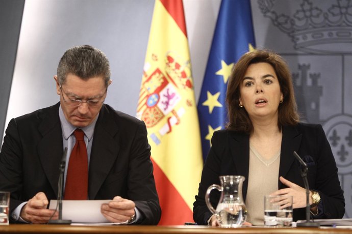 Alberto Ruiz Gallardón y Soraya Sáenz de Santamaría