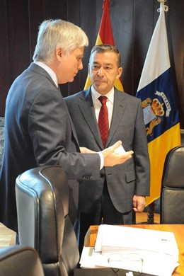 Paulino Rivero y José Miguel Pérez