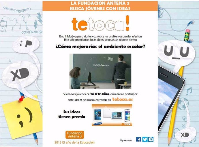 CONCURSO TE TOCA, FUNDACIÓN ANTENA 3