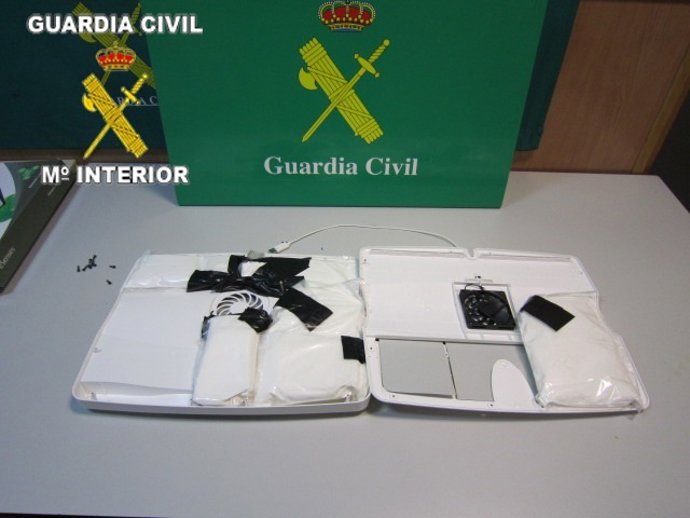 Ordenador con cocaína escondida