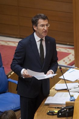 Alberto Núñez Feijóo en el Parlamento