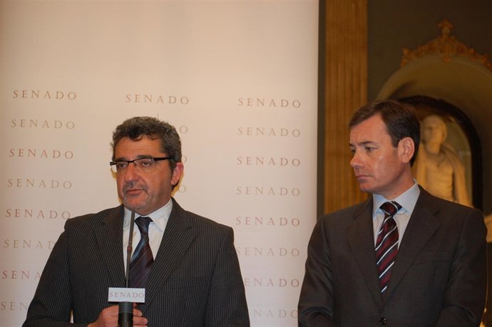 Los senadores socialistas Gutiérrez Limones y Tomas Gómez