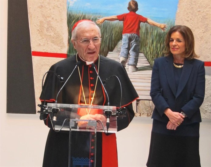 Rouco y Botella en la inauguración de la exposición 'El altar de Dios'