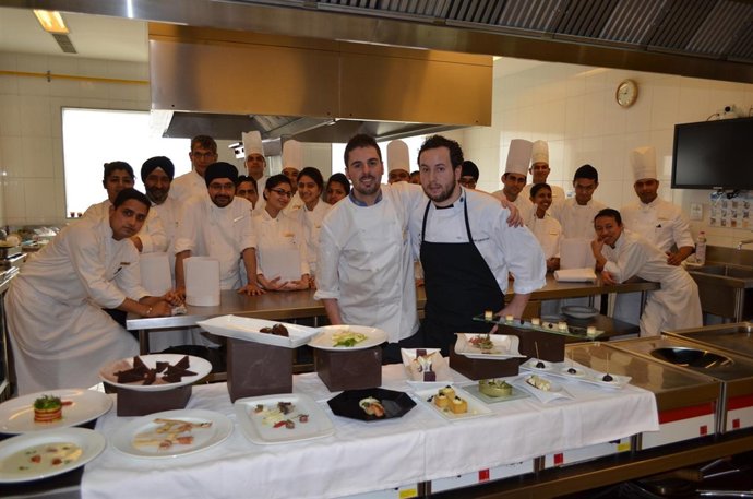 El pastelero Julián Arranz y el chef Jesús Prieto en India