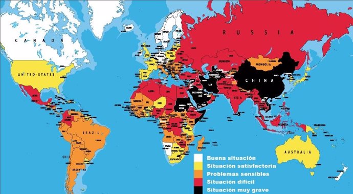 Mapa mundial de la libertad de prensa