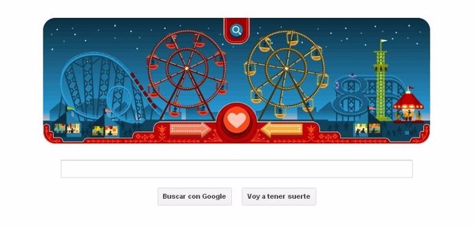 Doodle de San Valentín y aniversario de Geroge Ferris