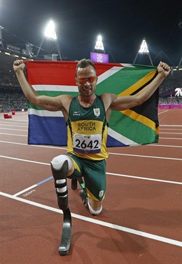 Atleta sudafricano paraolímpico Oscar Pistorius