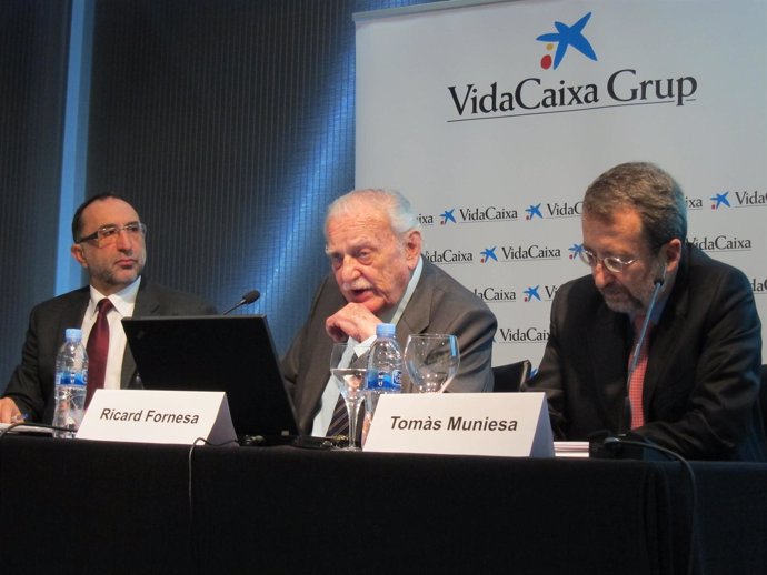 Mario Berenguer, Ricard Fornesa y Tomás Muniesa (VidaCaixa Grupo)