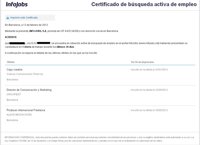 Economía/Laboral.- InfoJobs facilitará un certificado de búsqueda activa de empleo para poder acceder al Prepara