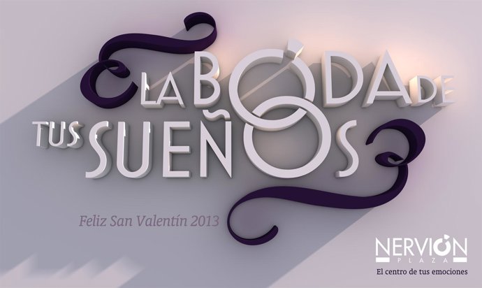 Cartel del sorteo de una boda a cargo del Nervión Plaza