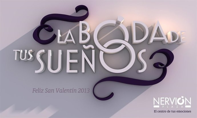 Cartel del sorteo de una boda a cargo del Nervión Plaza