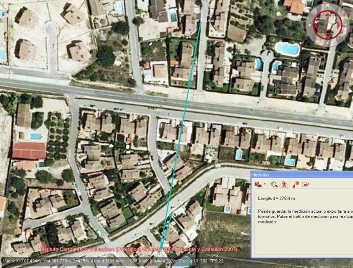 Medición de distancia al centro escolar