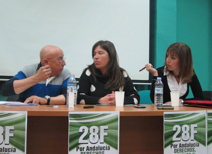 Antonio Herrera, Lola García y Auxiliadora Jiménez