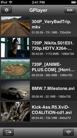 El reproductor multiformato GPlayer para iOS