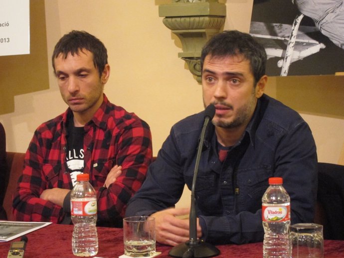 Pablo Derqui y Julio Manrique en la presentación de 'Roberto Zucco'