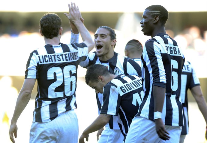 La Juventus celebra un gol