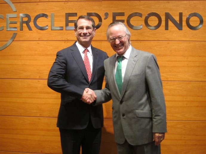 A.D.Solomont, embajador de EE.UU. En España, y J.Piqué, pte. Círculo de Economía