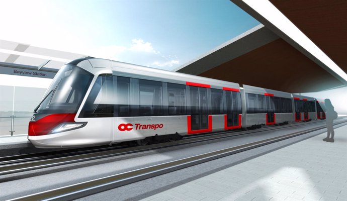 Tren que Alstom suministra a ACS para el metro de Otawa