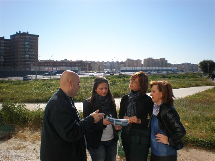 María Gámez y concejales del PSOE en el Ayuntamiento de Málaga   
