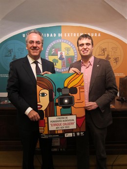 El Rector De La Uex, Segundo Píriz, Y El Presidente De La APC, Conrado Gómez