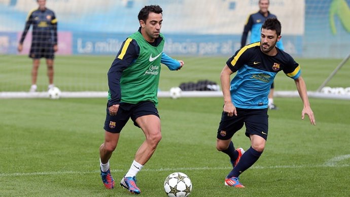 Xavi y Villa 