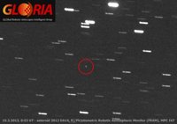 Investigadores del Proyecto Gloria captan una imagen del asteroide 2012 DA14 desde Argentina