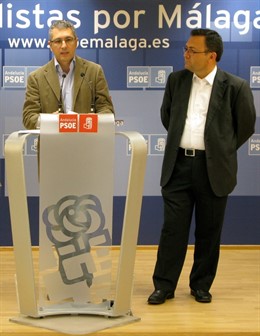 Hugón Morán y Miguel Ángel Heredia en rueda de prensa