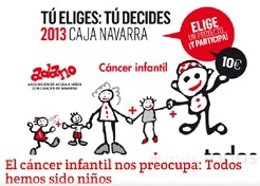 Cartel del proyecto para recabar fondos para la investigación en cáncer infantil