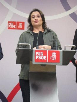 Laura Seara, del PSOE, en rueda de prensa
