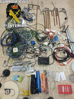 Material robado en una casa deshabitada de la Ribera de Navarra.