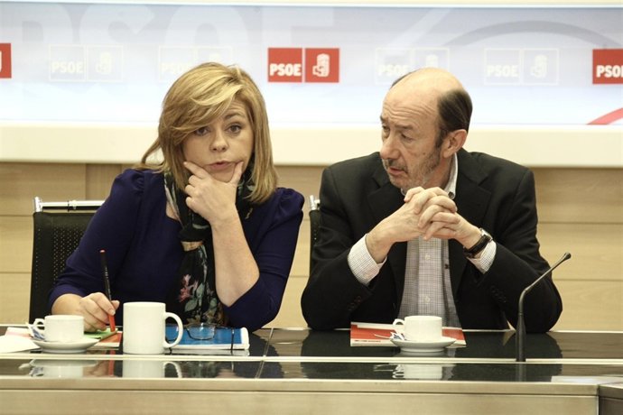Rubalcaba y Elena Valenciano