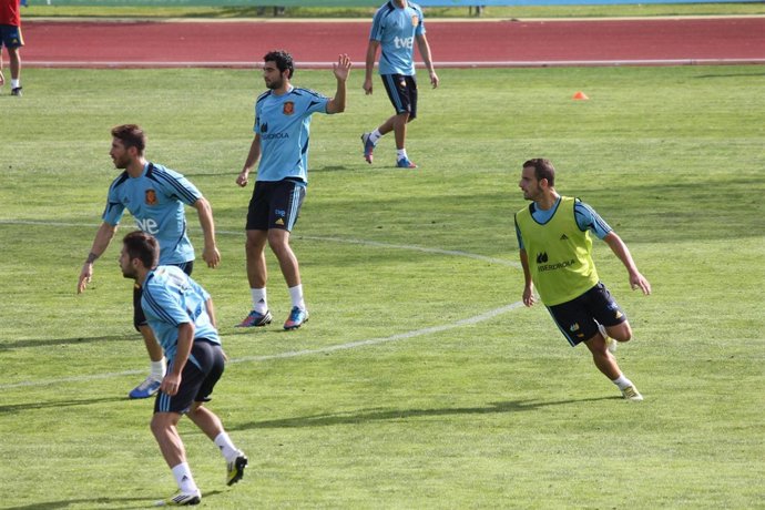 Entrenamiento de la selección española de fútbol