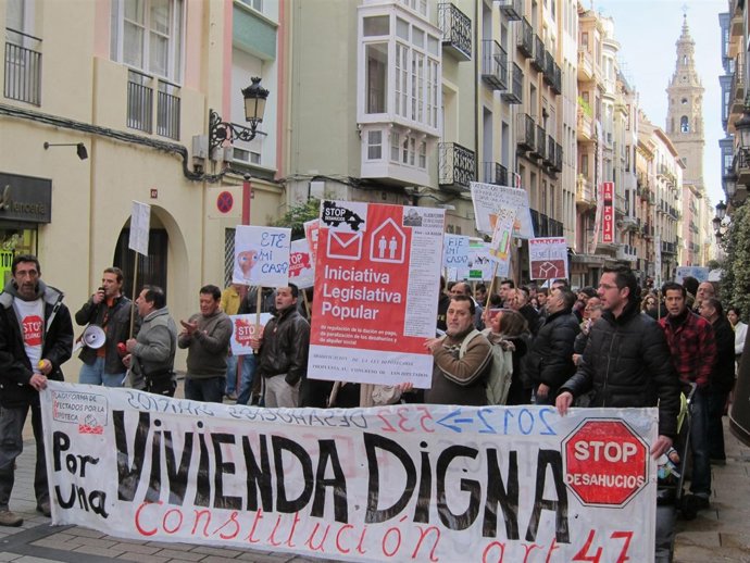 Manifestación de la PAH de La Rioja