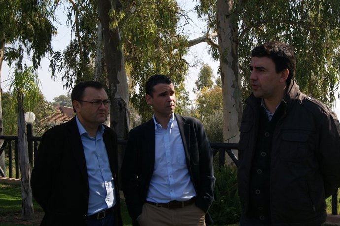 Los socialistas Jiménez, Heredia y Bernal en Marbella