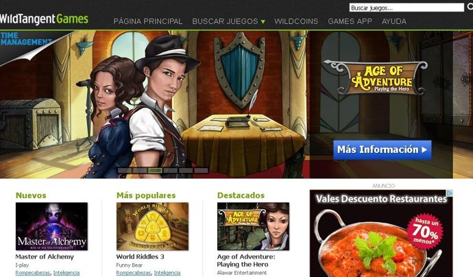 Página web de WildTangentGames 