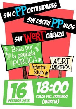 Cartel de la iniciativa de los interinos