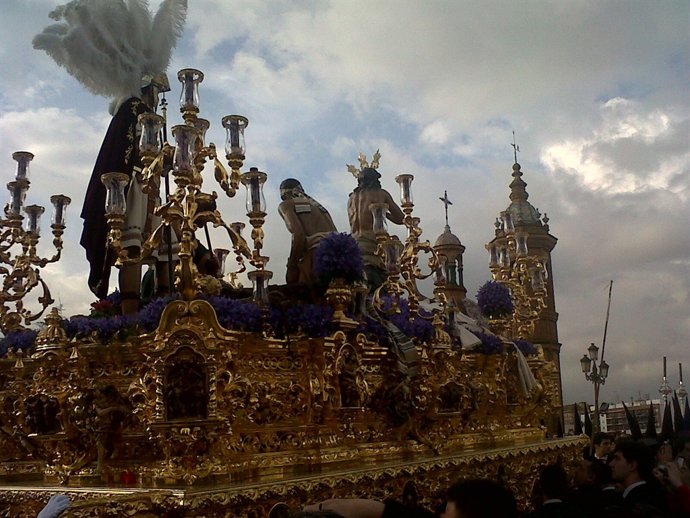 Paso del Cristo de la Hermandad de la Estrella la pasada Semana Santa