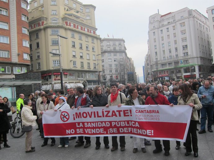 Protesta en Santander 