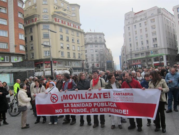 Protesta en Santander 