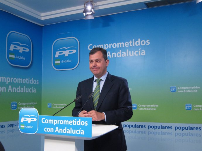 José Luis Sanz (PP-A), hoy en rueda de prensa